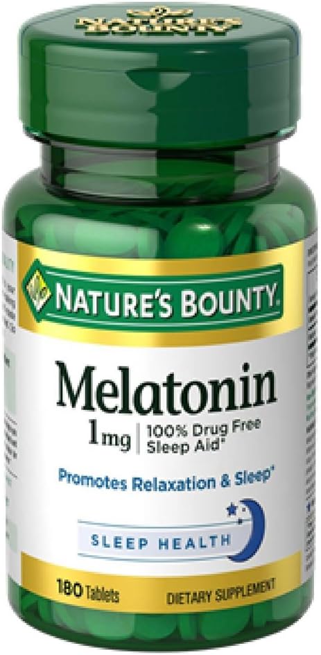 Nature's Bounty Melatonin 1 mg錠、180カウント