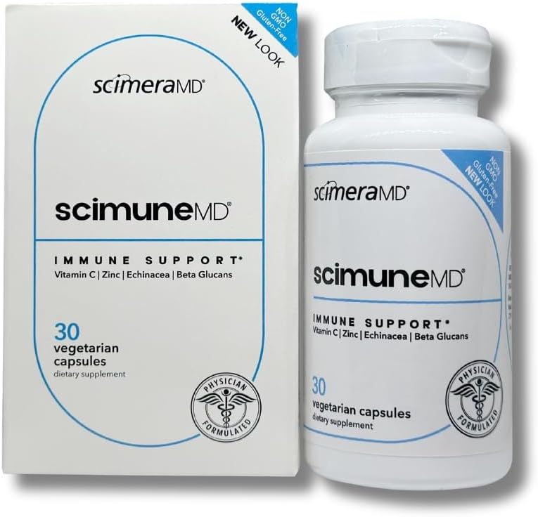 ScimeraMD®のScimuneの免疫力は亜鉛、ケルセチン、Echinacea、およびWellmune®のベータ・グルカン、30 CTと補います