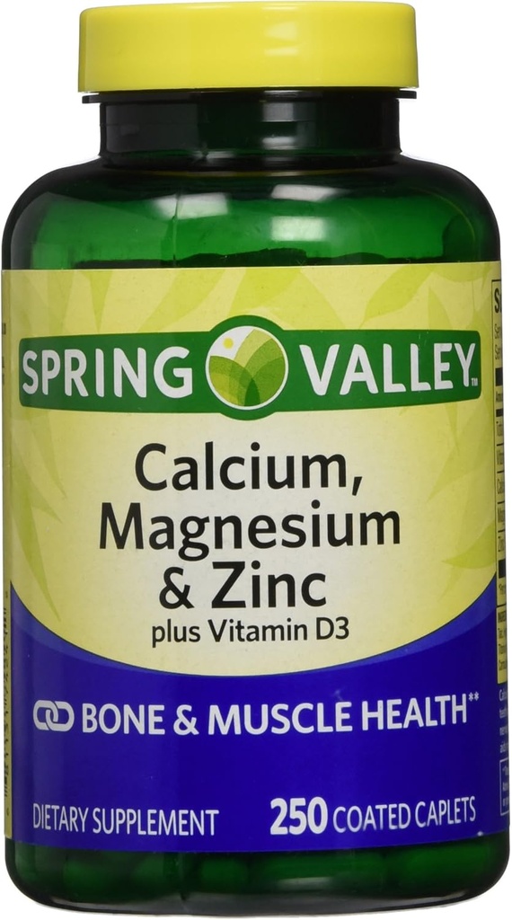 Spring Valley - Calcium Magnesium and Zinc, 250 Caplets