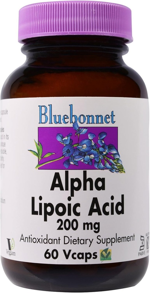 Bluebonnet Nutrition, Alpha Lipoic Acid 200mg, 60 Veggie Capsules