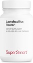 Supersmart - Lactobacillus Reuteri 5 Billion CFU per Day - Probiotic Supplement | Non-GMO & Gluten Free - 60 DR Capsules