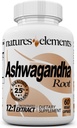 Ashwagandhaの根 – 12:1 エキス – サービングあたりの1000mg – 2.5%のwithanolides & Alkaloids – 60 ベジギーキャップ – ストレス&エネルギーサポート – 非GMO