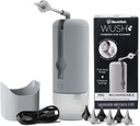 ブラックWolfによるWush Pro - 元のデラックスウォーターパワードイヤークリーナー、ブラックWolfによる6再利用可能な交換のヒント - イヤーワックスビルドアップのための安全で効果的 - イヤーワックス除去キット(グレー)