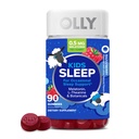 OLLYキッズスリープガミー、時事睡眠サポート、0.5mgメラトニン、Lテアニン、カモミール、レモンバームエキス、子供用ケブルサプリメント、ラズベリー味 - 90カウント