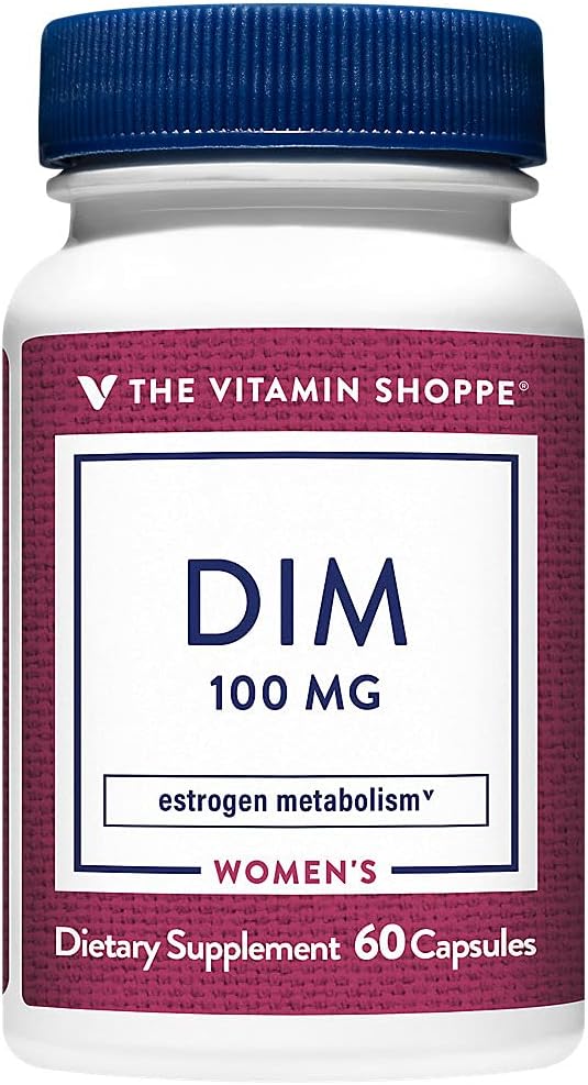 Bioperineの黒いペッパーのエキスが付いているビタミンのshoppe DIM 100MGは、女性の健康(60のカプセル)のためのエストロゲンの代謝を支えます