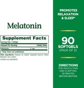 Nature's Bounty Melatonin、100%薬物無料睡眠補助金、栄養補助食品、リラックスと睡眠健康を促進、5mg、90 Softgels(パッケージ2)