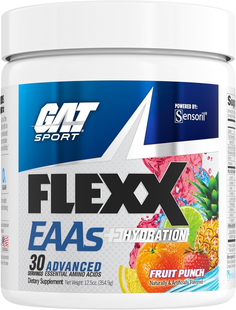 GAT SPORT Flexx EAAs + Hydration、高度なエッセンシャルアミノ酸、30サービング(フルイトパンチ)