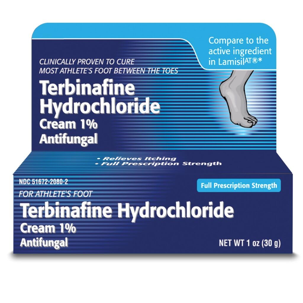 タロテルビナファイン塩酸塩抗真菌クリーム1% - Athletesフットクリーム余分な強さ、かゆみを和らげ、焼却、硬化ほとんどのアスリートの足、ホックイッチ&リンギム1オンス