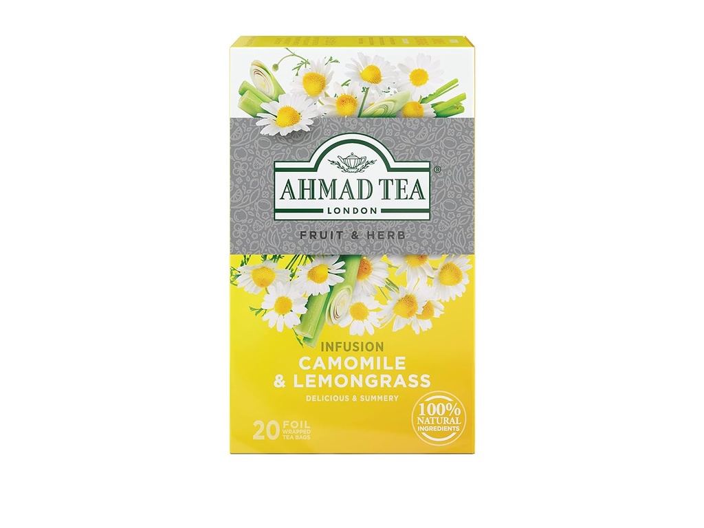 Ahmad Tea Camomile & Lemongras Infusion, 20 カウントティーバッグ (6 のパック)