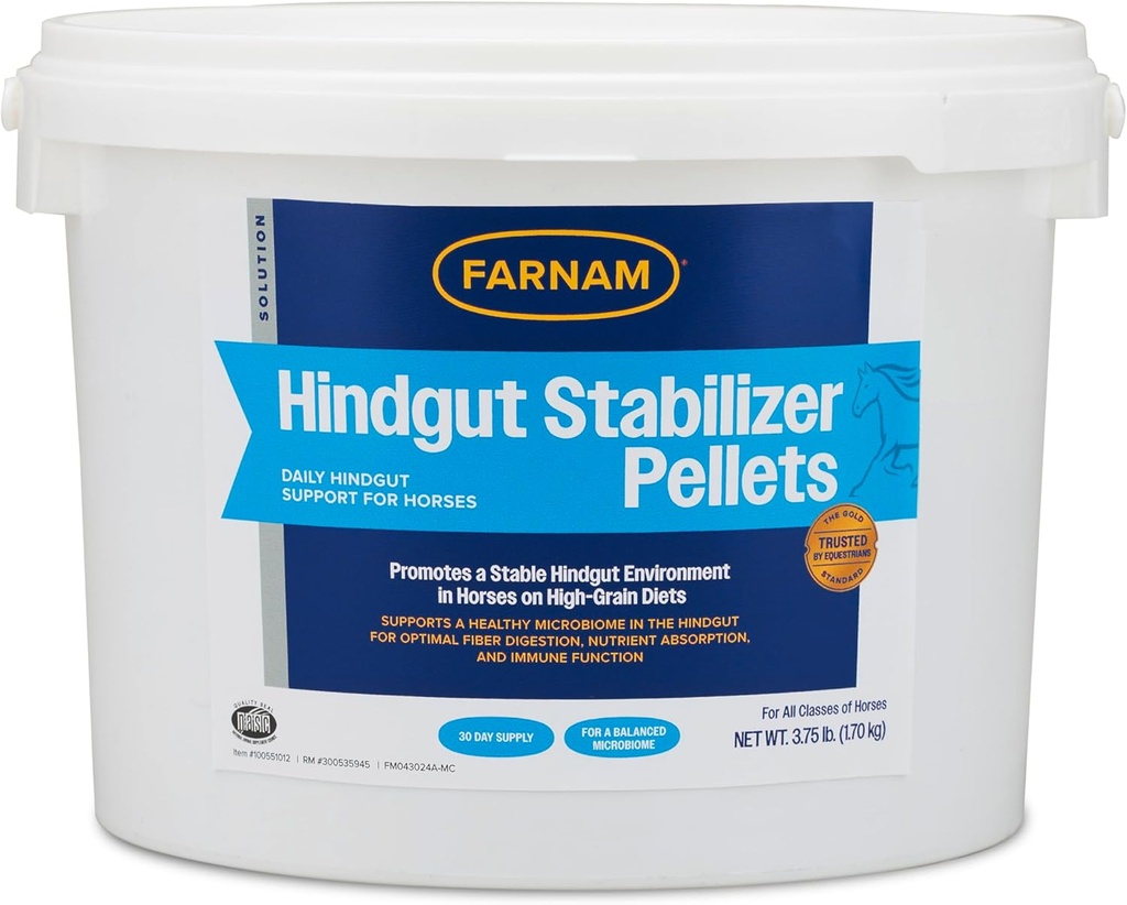 Farnam Hindgut Stabilizer Pellets、馬のための毎日の消化及び免疫の補足は最適消化のためのバランスの取れた微生物を維持するのに役立ちます