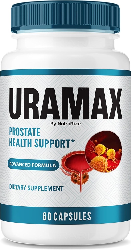 NutraRize Uramax Capsules, Uramax Prostate Health Support, UraMax All-Natural Supplement, Uramax Extra Strength Pills to Promote Stamina and Energy, Ura Max Pills Reviews (60 Capsules)