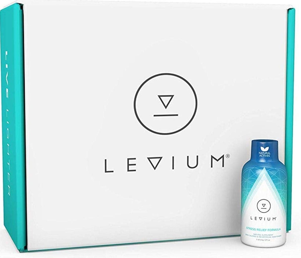 Levium Calming Stress Relief Vitamin Supplement | Natural Mood Boosting Liquid Shots (30 Day Supply)