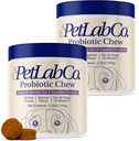 PetLab Co. Probiotics for Dogs, Support Gut Health, Occasional Diarrhea, Digestive Health & Seasonal Allergies - Salmon Flavor - Packaging May Vary - 30 Soft Chews Pack of 2