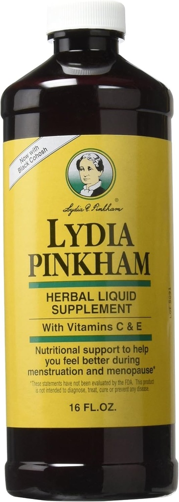 月経および月経サポートのためのLydia Pinkhamの液体の草の補足、16 Ounce