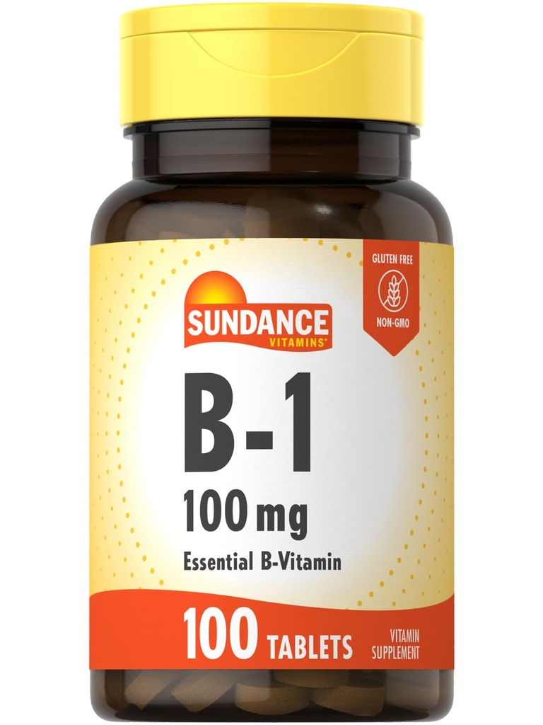サンダンスビタミンB-1 | 100mg | 100錠 | エッセンシャルビタミンサプリメント | ベジタリアン・非GMO・グルテンフリーの処方