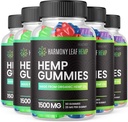 (5 Pack) Harmony Leaf Gummies - Harmony Leaf Hemp Gummies Advanced Strength Formula, Harmony Leaf Hemp Gummy Premium Hemp 25mg Per Gummy Harmony Gummies 1500mg Per Bottle Supplement (300 Gummies)