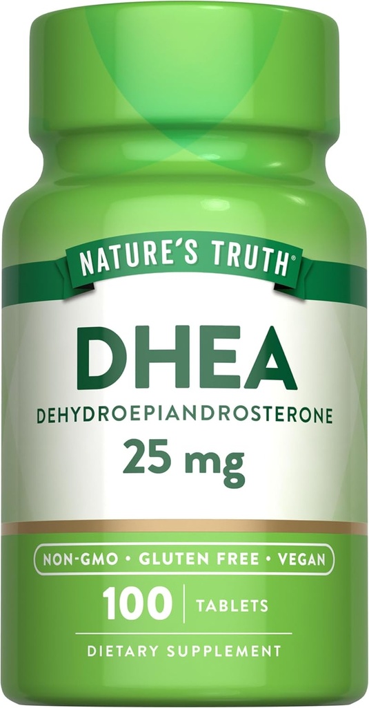 自然の真理 DHEA 25mg 錠 | 100 カウント | ヴィーガン, 非GMO & グルテンフリーサプリメント