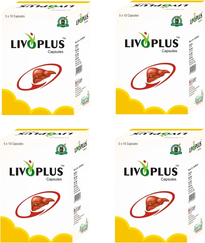 Livoplus Liver Health Supplement, Natural Liver Cleanse, Detox & Repair Pure Herbal Formula for Men and Women - 200 Capsules