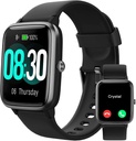 iOSとAndroid携帯電話(Answer / Make Calls)用のGRV Smart Watch、メンズレディースIP68防水スマートウォッチフィットネストラッカーウォッチ、ハートレート/スリープモニターステップカロリーカウンター(ブラック)