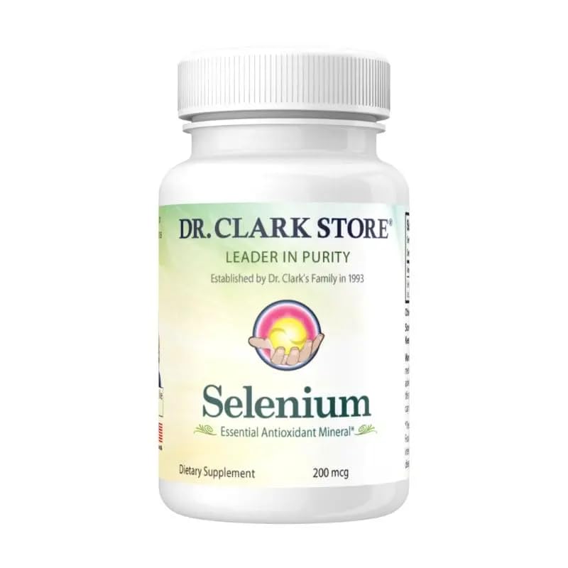 クラーク・セレンサプリメント200 Mcg - エッセンシャル・ミネラルと食事用カプセル - 甲状腺機能の改善、免疫サポート - 100カプセル
