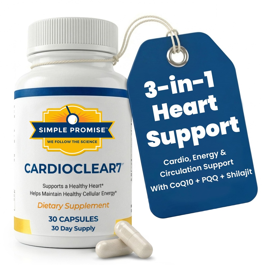 CardioClear7 - Coenzyme Q10(CoQ10)100mgおよびPQQQQ 10mgの心の健康の補足-サポート循環、細胞エネルギー及び心血管の健康- 30のカプセル