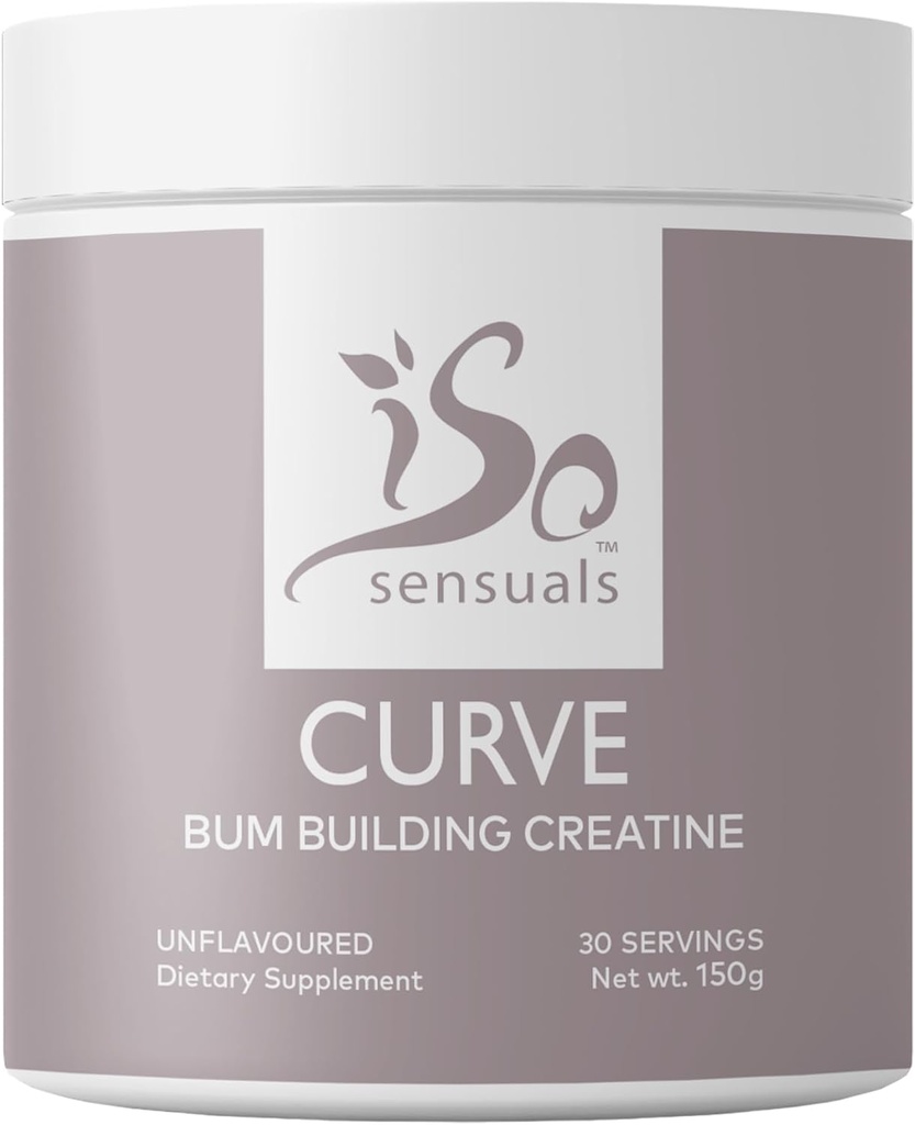 IsoSensuals Curve Bumビルクレアチン - 女性のためのスムースマッスルビルダーのためのマイクロ化された200メッシュ、クレアチン女性エンハンサー、Bootyゲインのためのエネルギーサプリメント。 30 Unflavoredパーフェクトピーチサービング
