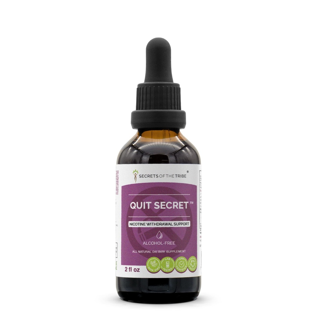 Quit シークレット アルコールフリー エキス、Licorice、Lungwort、Nutmeg、St. John's Wort。 グリセライトチン、ニコチン退出サポート(2 fl oz)