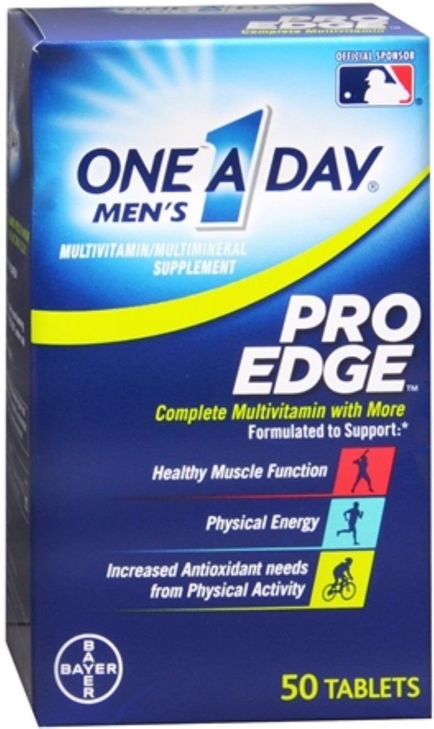 One-A-Day Men's Pro Edge Multivitamin, 50-Tablet Bottle