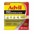 AdvilのSinusの輻輳および苦痛、Sinusの救助の薬、IbuprofenおよびPhenylephrine HCl - 50の上塗を施してあるタブレットが付いている痛みのRelieverおよびFeverの減力剤