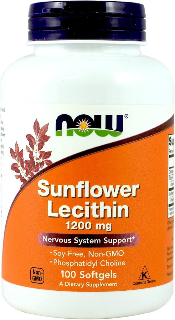 NOWの食糧ヒマワリLecithin 1,200のMg Softgels、2のPk