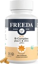 ビタミンC&亜鉛付きFREEDAコンプレックス - SCD法的ビタミンBコンプレックス(B1、B2、B3、B6、B12) - 250ベジタリアンカプセル、SCDダイエットフォロワー、毎日の健康サポートを含むすべてのに適した