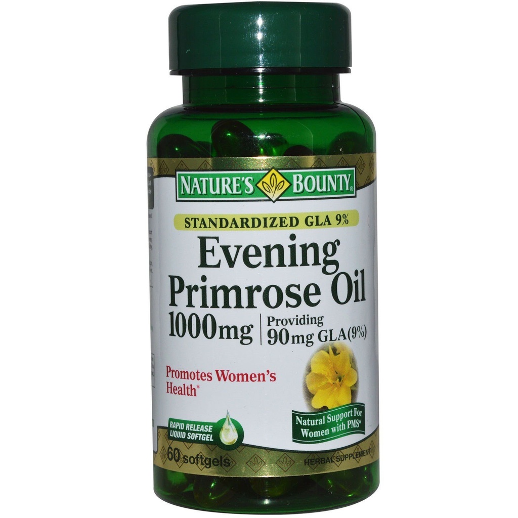 Nature's Bounty Evening Primrose オイル 1000 mg Softgels 60 ea (パック 2)