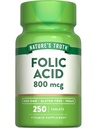 自然の真理の葉酸 | 800 mcg | 250錠 | ヴィーガン・非GMO・グルテンフリーサプリメント
