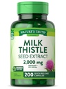 Nature's Truth Milk Thistle Supplement | 200 Capsules | 非GMOとグルテンフリーの種子エキス | シリマリン・マリアナム