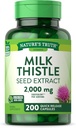 Nature's Truth Milk Thistle Supplement | 2000mg | 200 カプセル | Non-GMO とグルテンフリーの種子エキス | Silymarin Marianum