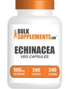 BulkSupplements.com エキナセアエキスカプセル - エキナセアサプリメント、エキナセアカプセル500mg - 免疫サポート、グルテンフリー、サービング1カプセル、240カプセル(パッケージ1)