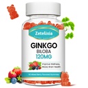 女性と男性のためのGinkgo Bilobaグミー, 脳のサプリメントは、より良い気分とフォーカスを改善します, ビーガンミックスベリー味 60 カウント