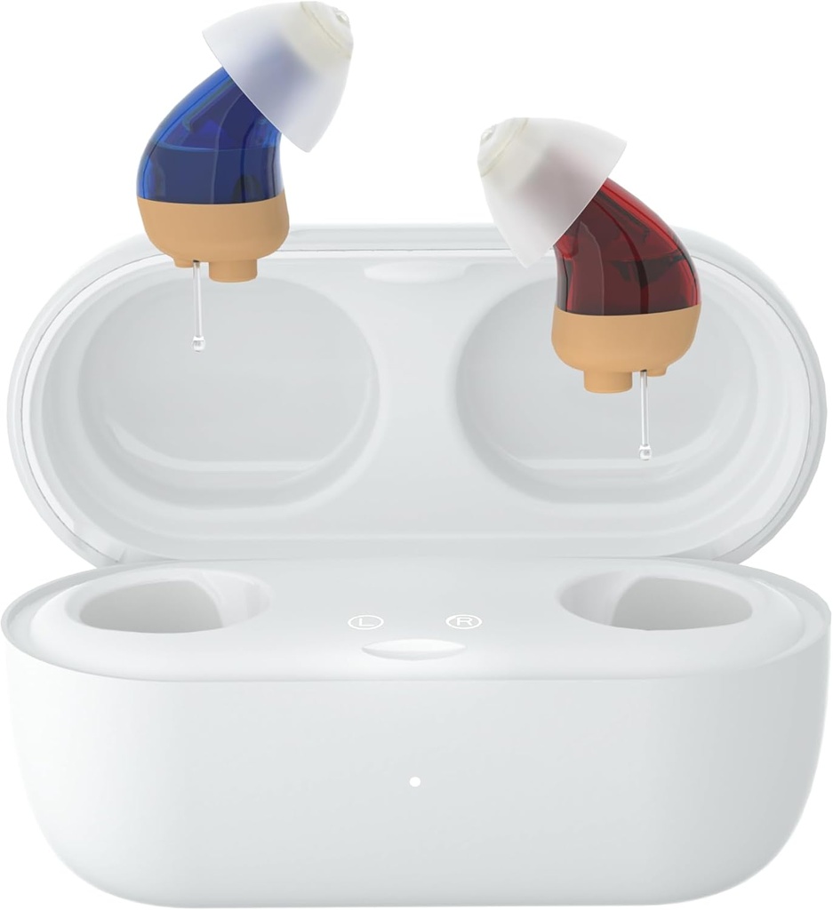 Rechargeable Digital Hearing Aids with 16-Channel Sound Processing for Superior Sound Quality, Over-The-Counter Hearing Solution for Hearing Loss, Auto-On/Off, TM-S-br3 (Version 3)
