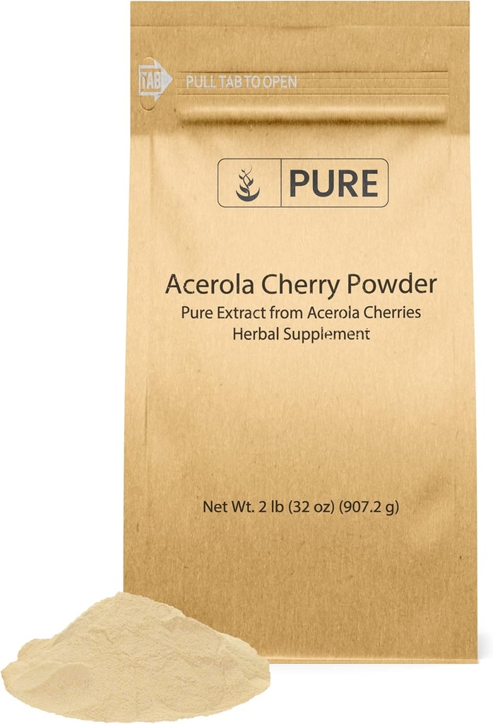 純粋な元のINGREDIENTS Acerolaチェリーパウダー(2 lb)非GMO、グルテンフリー、環境に優しい包装