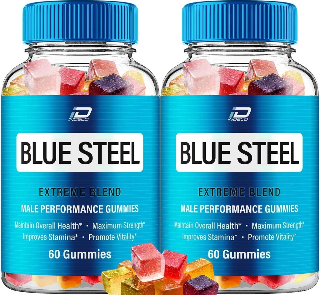 青い鋼製のグミー - BlueSteel Hemp Gummies、スチールブルー公式フォーミュラヘンプグミー - ナチュラルヘンプオイルアドバンストフォーミュレーション、ブルースチールヘンプグミーレビュー(2パック - 120グミー)
