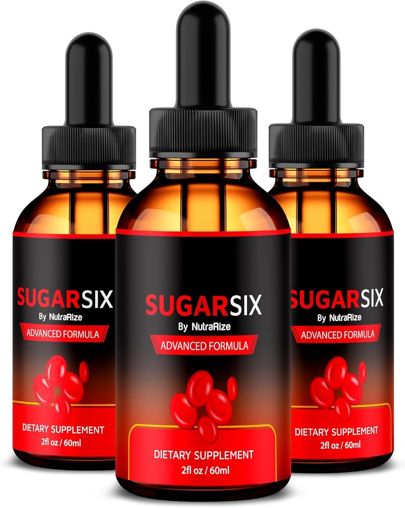 NutraRize (3パック) SugarSixドロップ、公式砂糖6液式、安定した健康的なレベルのためのすべての自然なサポート、優れた循環を維持するためのプレミアムドロッパー、砂糖6レビュー(90のサービング)