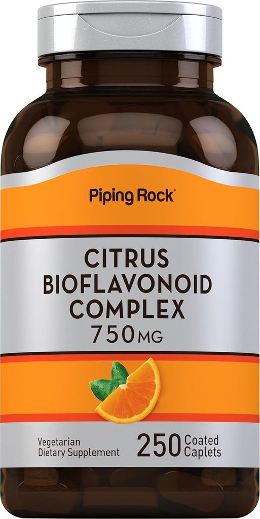 ピッピングロックシトラスバイオフラボノイドコンプレックス | 750mg | 250カプレット | 非GMO、グルテンフリーサプリメント