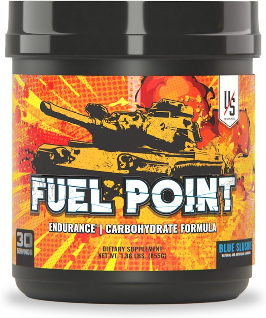 UXO Supplements: Fuel Point, Endurance Training, Fuel for Muscles, Reduce Fatigue, Improve Performance, Superior Carbohydrate Formula, 30 Servings (Blue Slushie)