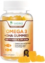 Omega 3の魚油のガミー、高い吸収DHA及びEPAの中心の健康なオメガ3のガミーの補足、余分強さの接合箇所及び頭脳サポート、おいしいオレンジ味の魚油の性質のビタミン- 60のガミー