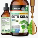 BIO KRAUTER Gotu Kola Tincture - Centella Asiatica Extract - アルコールと砂糖無料Gotu Kola抽出物 - ビーガンドロップ 4 Fl.Oz.