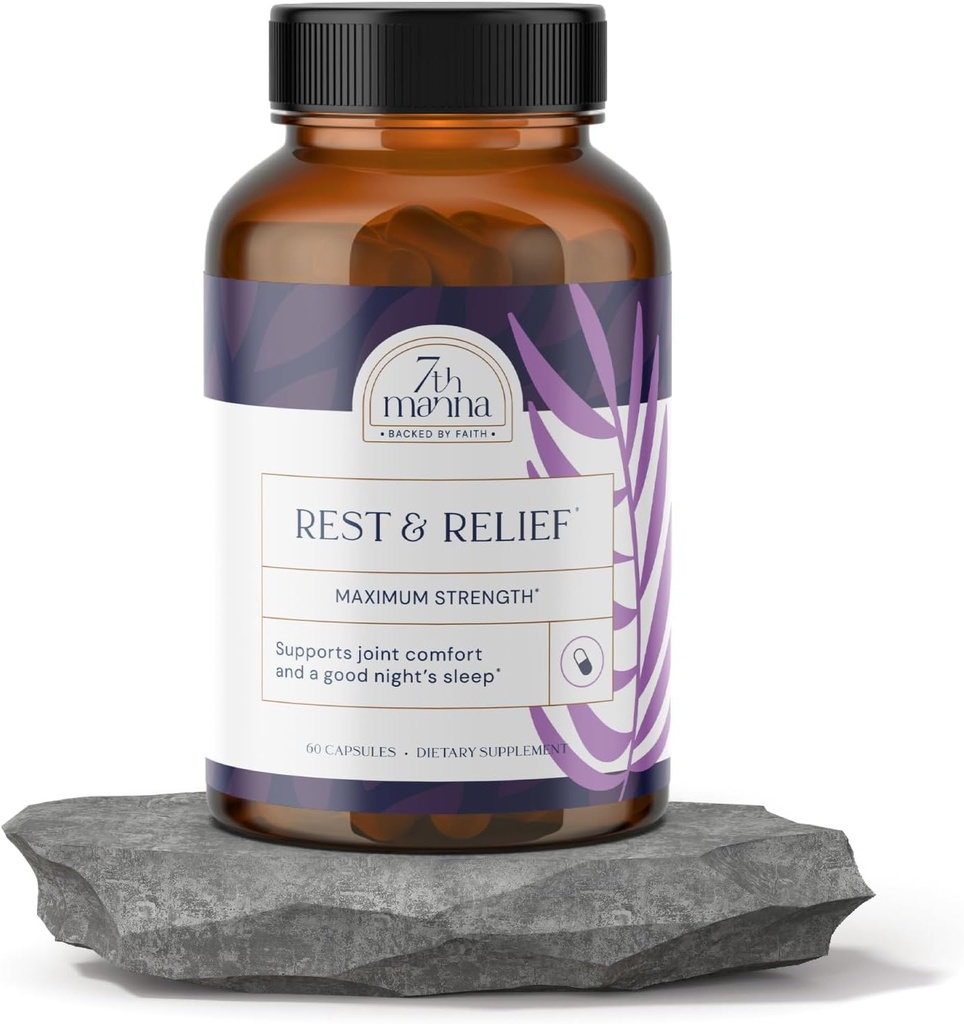 残り & 大人のための救済睡眠補助 - メルトニン、GABA、L-テアニン&アシュワガンダと女性&男性のための共同サポートサプリメント - ディープスリープ&ジョイントコンフォートをサポート - 60カプセル