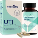 Checkable® Urinary Tract Infection Screening Strips (3ct) and Checkable D-Mannose UTI Supplements (60ct) Combo Pack