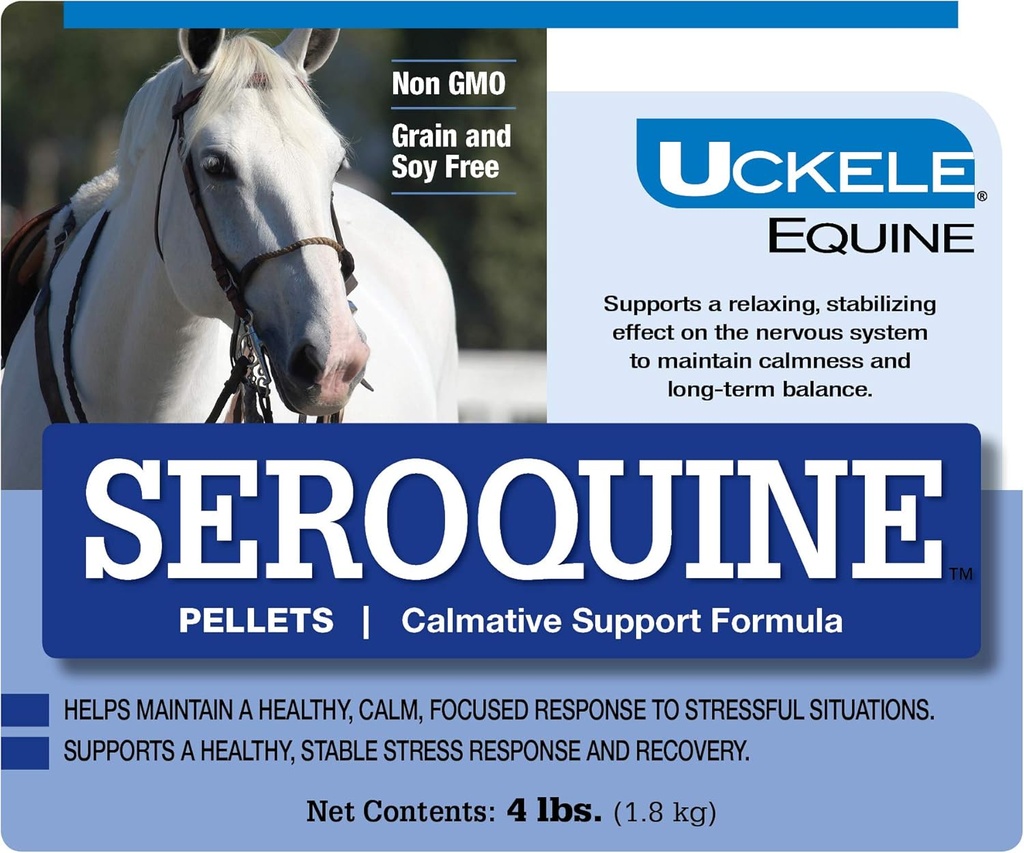 Uckele Seroquine ペレット, 馬のためのサプリメントを Calming, 4 ポンド