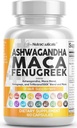清潔なNutraceuticals Ashwagandha Maca Root FenugreekサプリメントとTongkat Ali Ginseng - ストレス、気分、甲状腺とアシスト - Ashwagandhaカプセルフェヌグリークキャップ - 1パック
