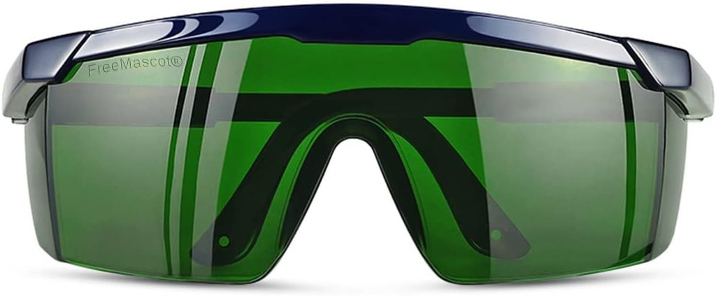 FreeMascot IPL 200nm-2000nm Laser Safety Glasses for Laser Hair Removal Treatment and Laser Cosmetology Operator Eye Protection with Case (Green)